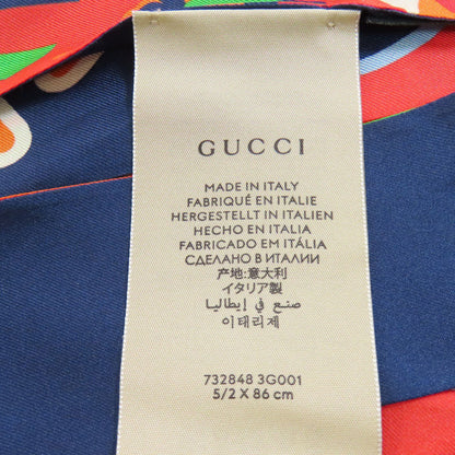 GUCCI  732848 Scarf Neck Bow Hibiscus Silk Ladies