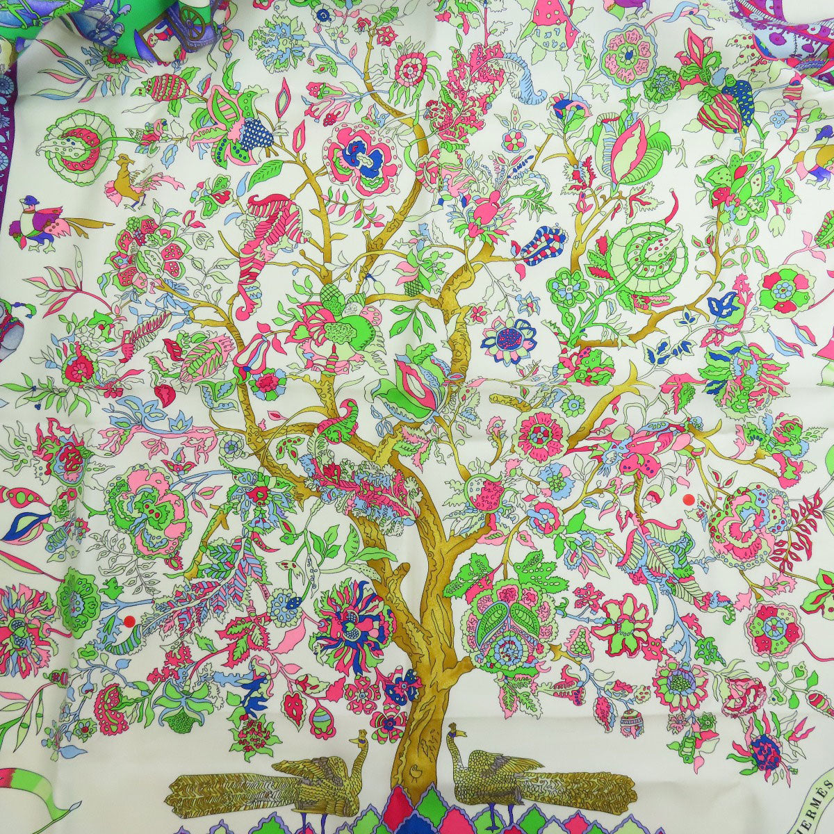 HERMES   Scarf Carre90 Dazzling India Silk Ladies