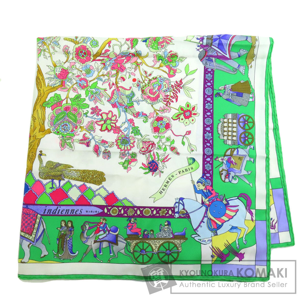 HERMES   Scarf Carre90 Dazzling India Silk Ladies