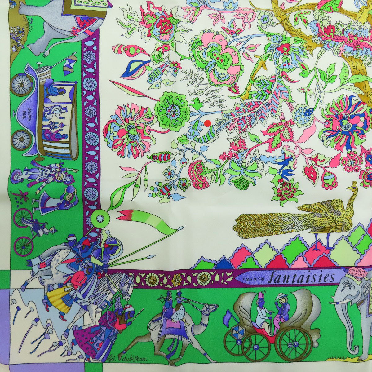 HERMES   Scarf Carre90 Dazzling India Silk Ladies