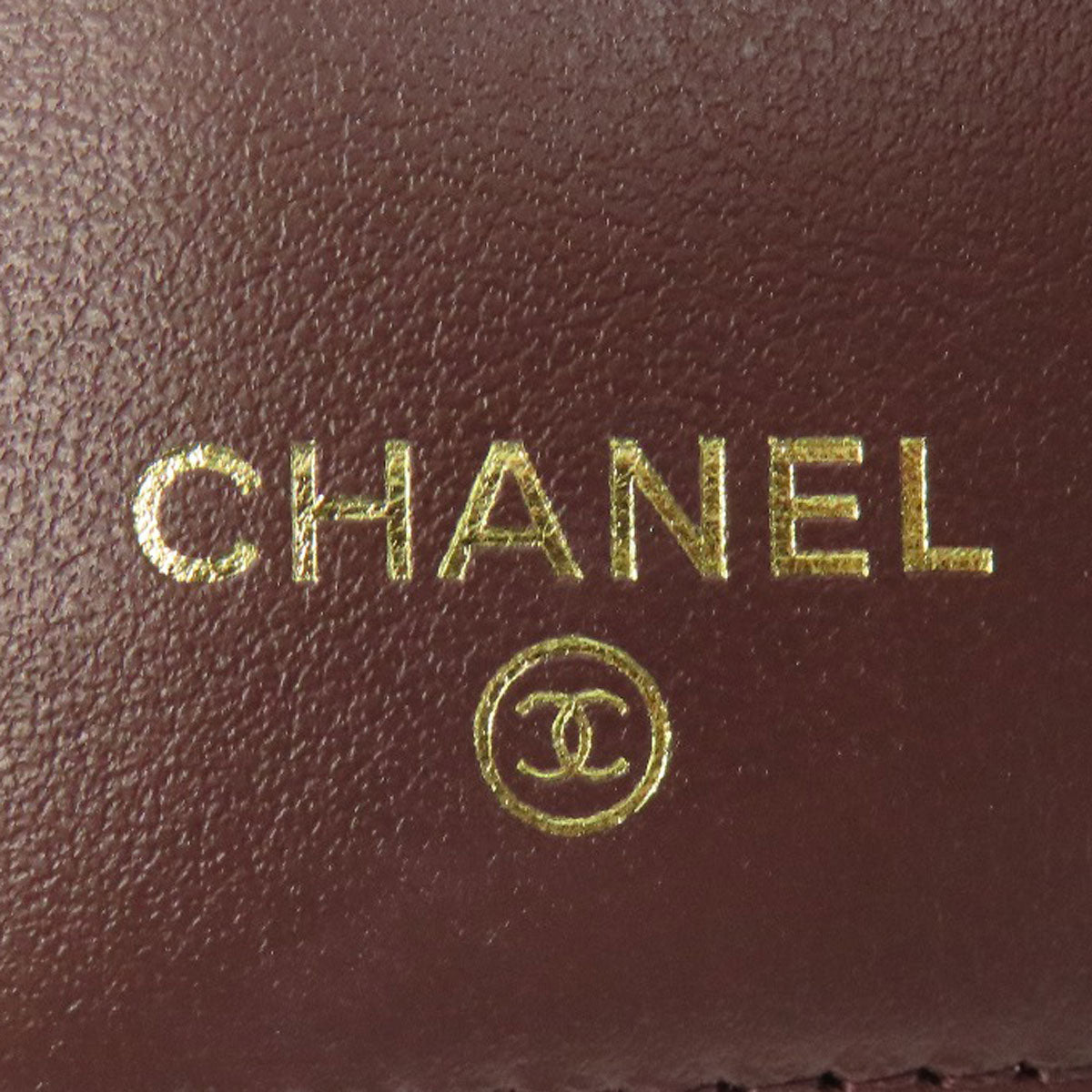 CHANEL   Bifold Wallet with Coin Pocket Tri-fold Wallet Matelasse GoldHardware Grained Calfskin Skin Ladies