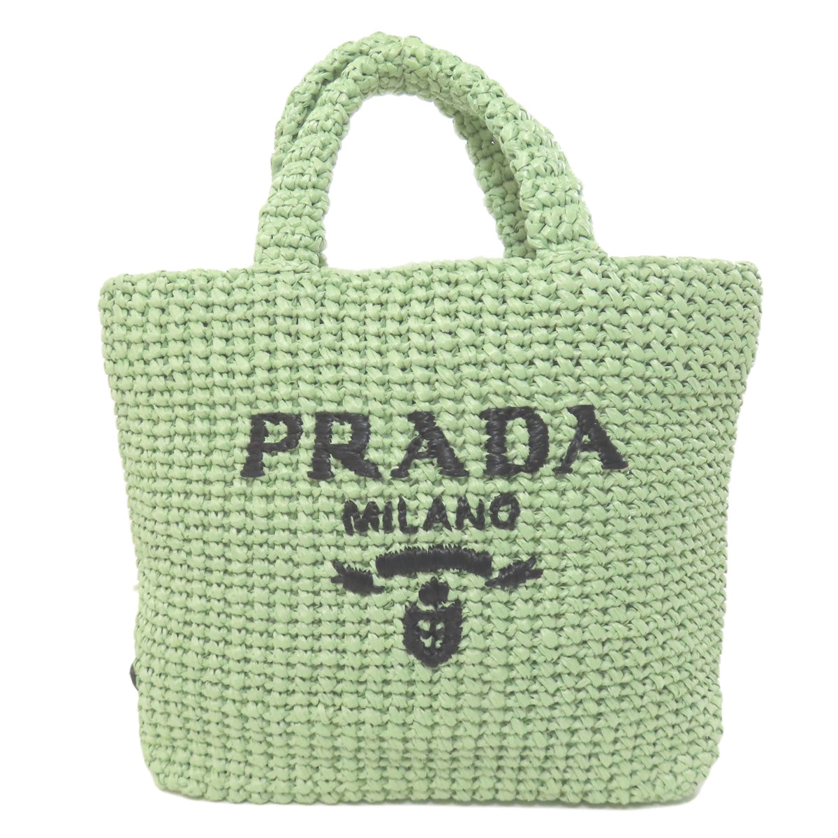 PRADA 1BG422 Small Crochet Handbag Raffia Ladies [Used]
