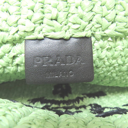 PRADA 1BG422 Small Crochet Handbag Raffia Ladies [Used]