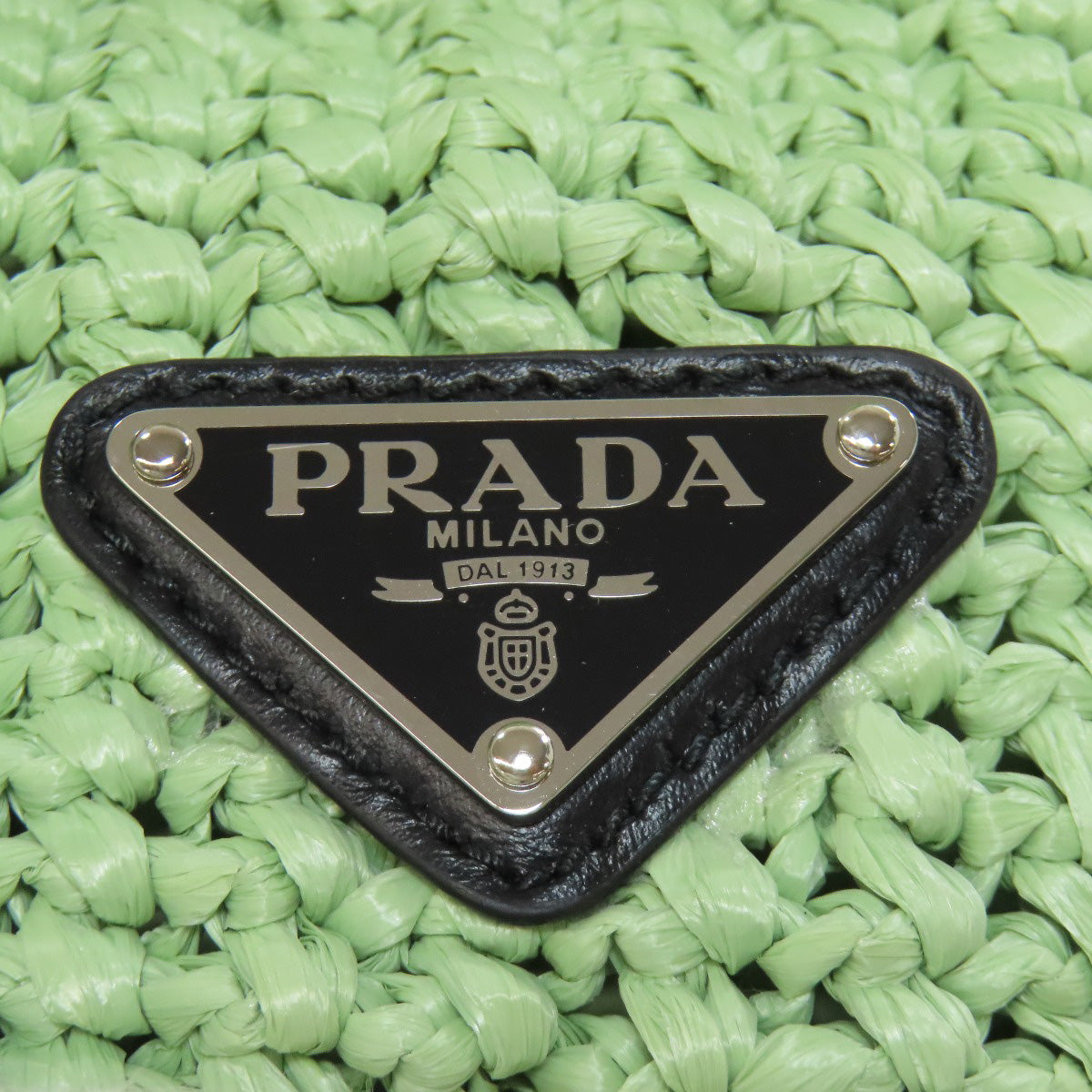 PRADA 1BG422 Small Crochet Handbag Raffia Ladies [Used]