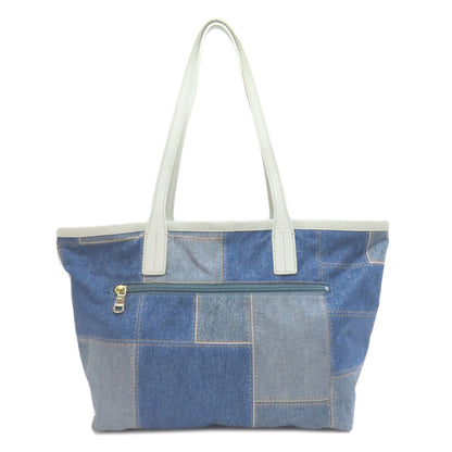 russet   Tote Bag Denim patchwork print with long wallet Nylon Ladies