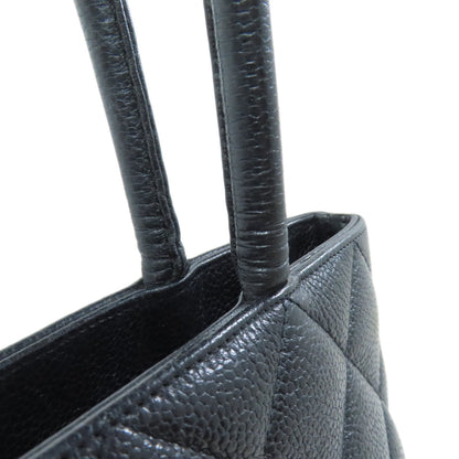 CHANEL Medallion GoldHardware Tote Bag Grained Calfskin Skin Ladies [Used]