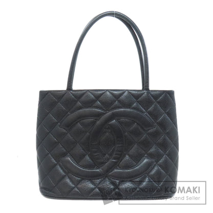 CHANEL Medallion GoldHardware Tote Bag Grained Calfskin Skin Ladies [Used]