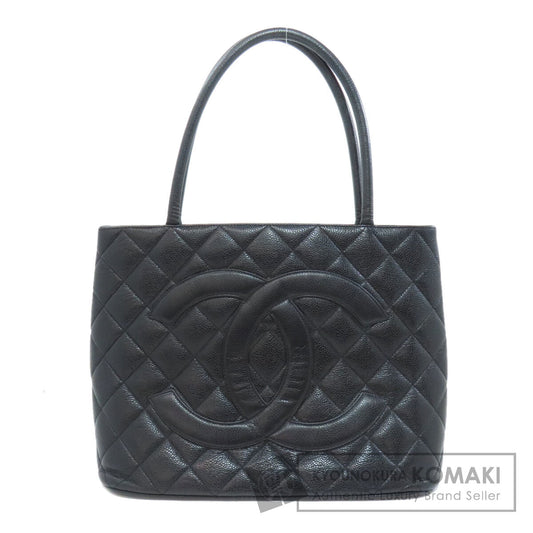 CHANEL Medallion GoldHardware Tote Bag Grained Calfskin Skin Ladies [Used]