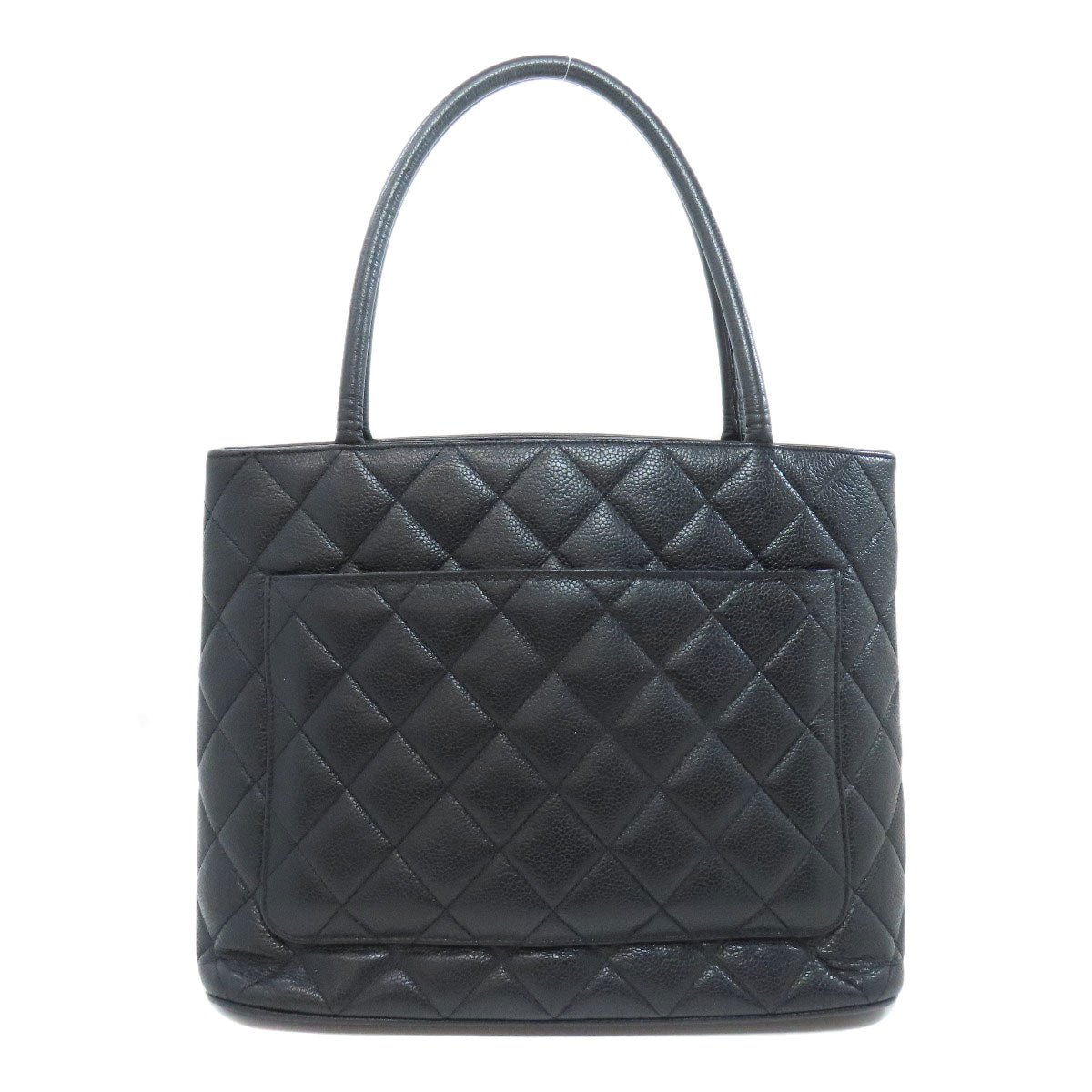 CHANEL Medallion GoldHardware Tote Bag Grained Calfskin Skin Ladies [Used]