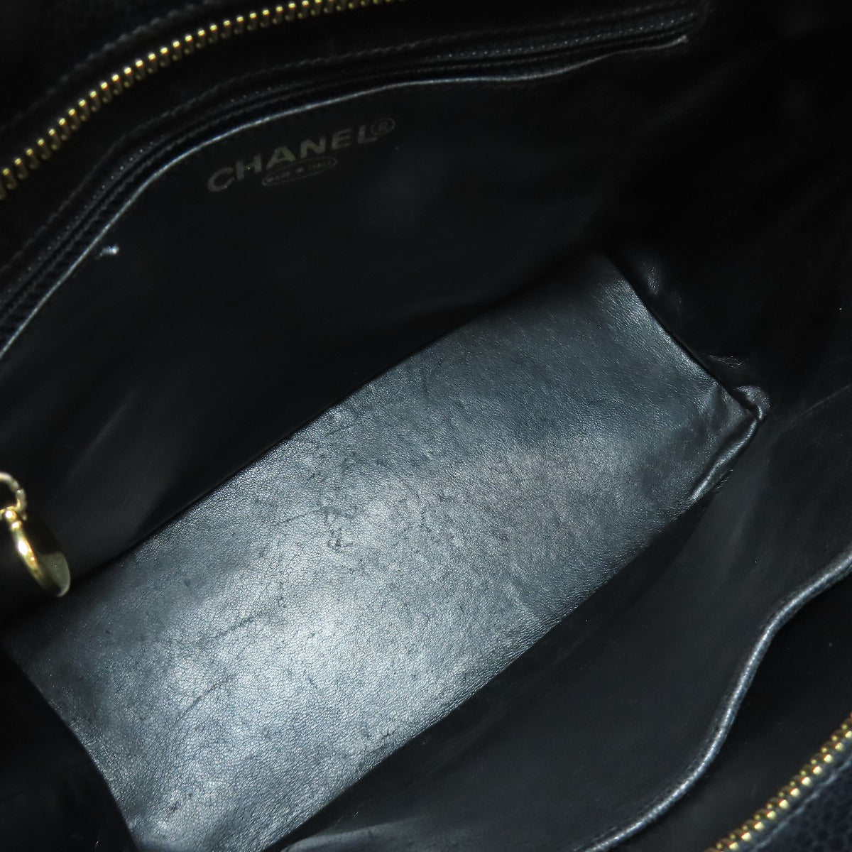 CHANEL Medallion GoldHardware Tote Bag Grained Calfskin Skin Ladies [Used]