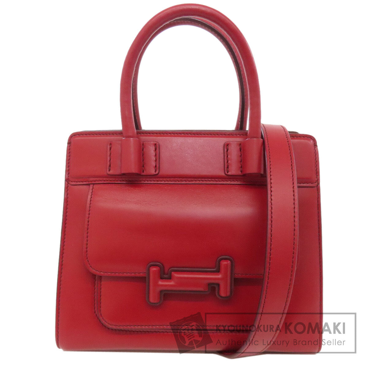 TODS Double T 2WAY Handbag Leather Ladies [Used]