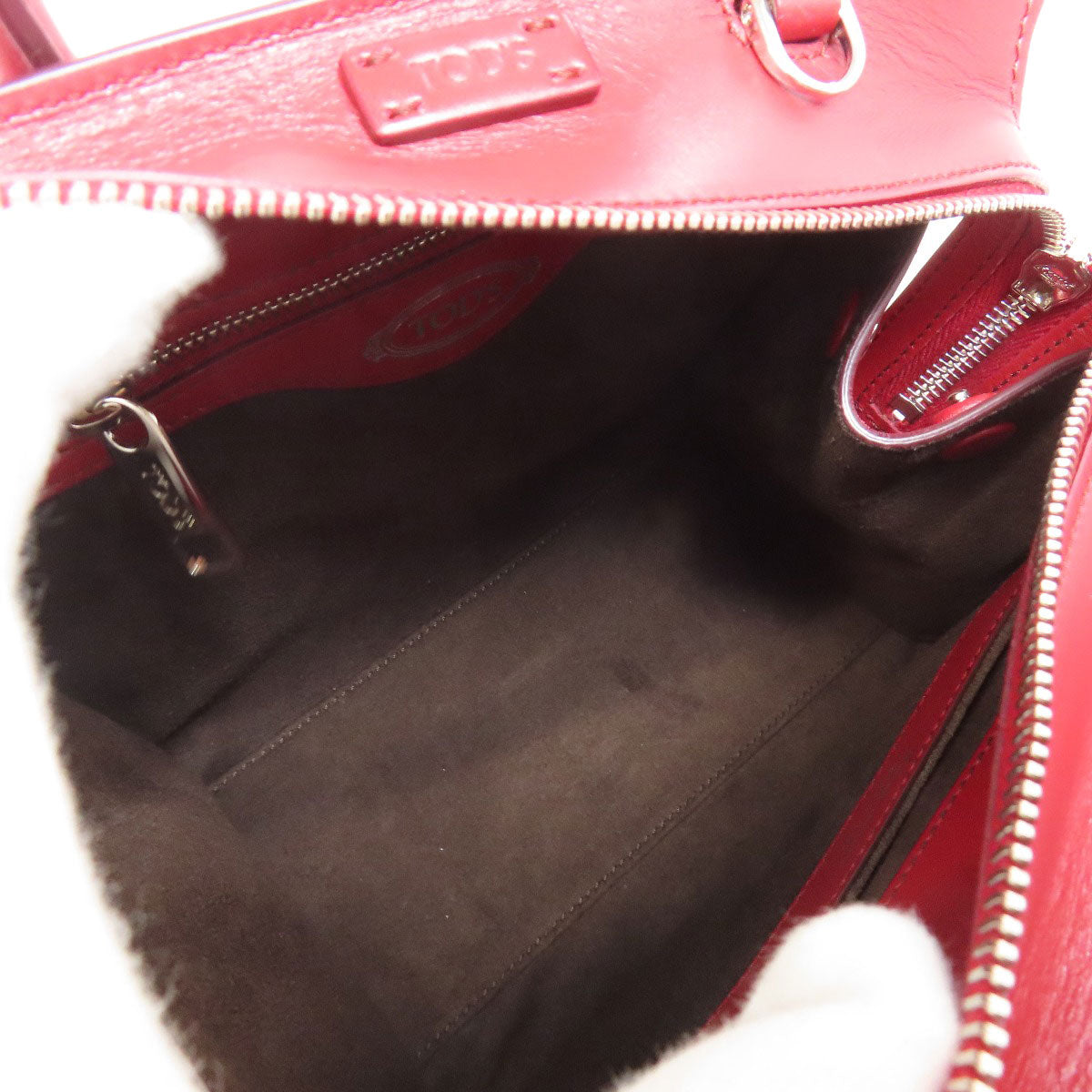 TODS Double T 2WAY Handbag Leather Ladies [Used]