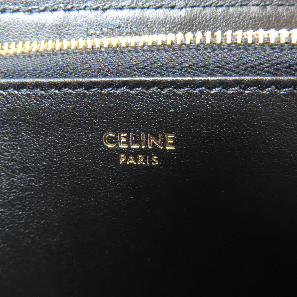 CELINE Zip Around Long wallet (with coin pocket) Leather Ladies [Used]