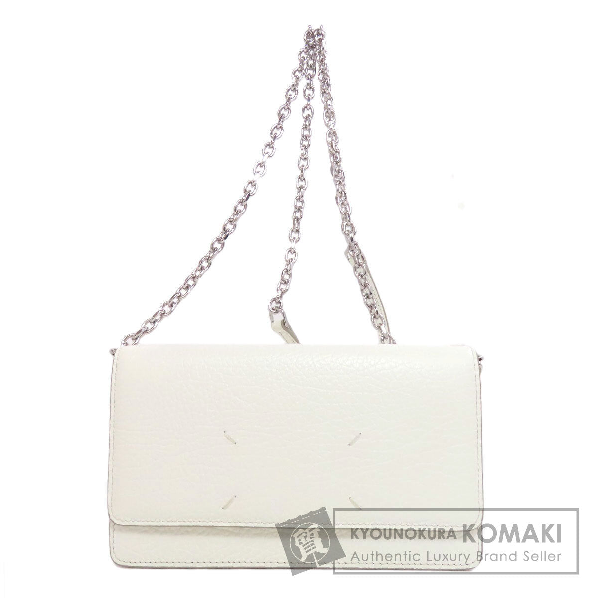MaisonMargiela Chain wallet Long wallet (with coin pocket) Leather Ladies [Used]