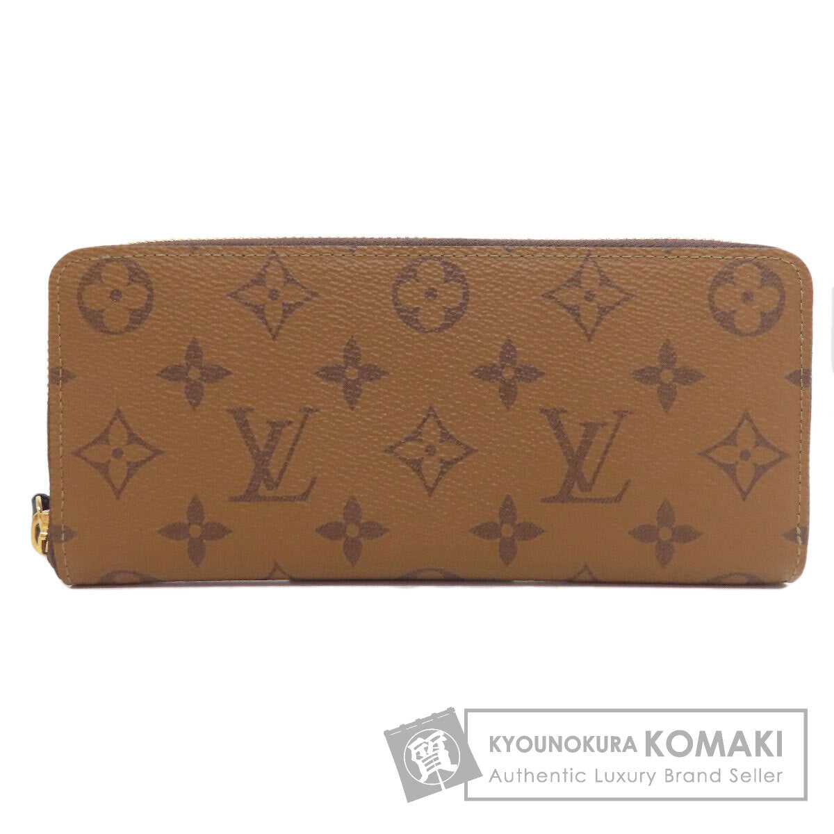 LOUIS VUITTON M82336 Portefeiulle・Clemence Long wallet (with coin pocket) Monogram reverse Ladies [Used]