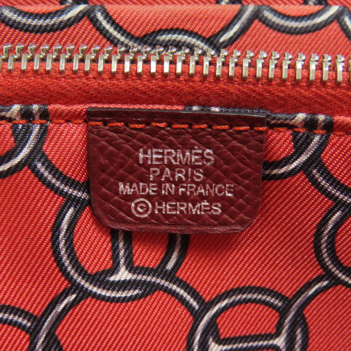 HERMES Azap Silk In SilverHardware Long wallet (with coin pocket) Epsom Ladies [Used]