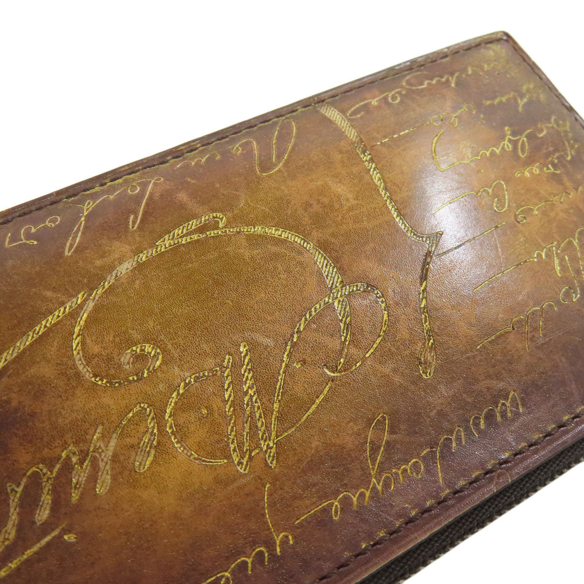 Berluti Calligraphy coin purse Leather Ladies [Used]