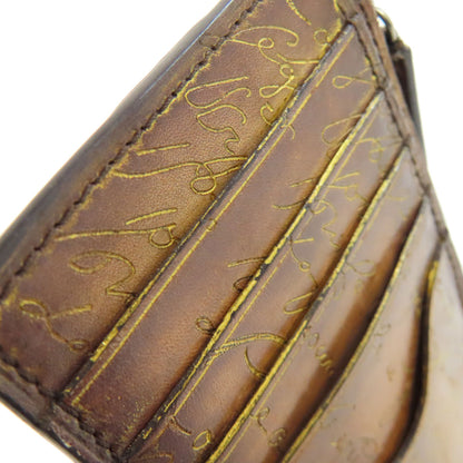 Berluti Calligraphy coin purse Leather Ladies [Used]