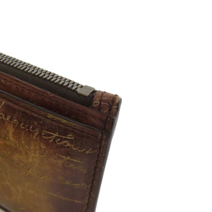 Berluti Calligraphy coin purse Leather Ladies [Used]