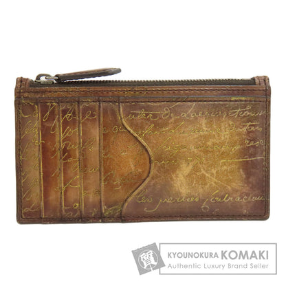 Berluti Calligraphy coin purse Leather Ladies [Used]