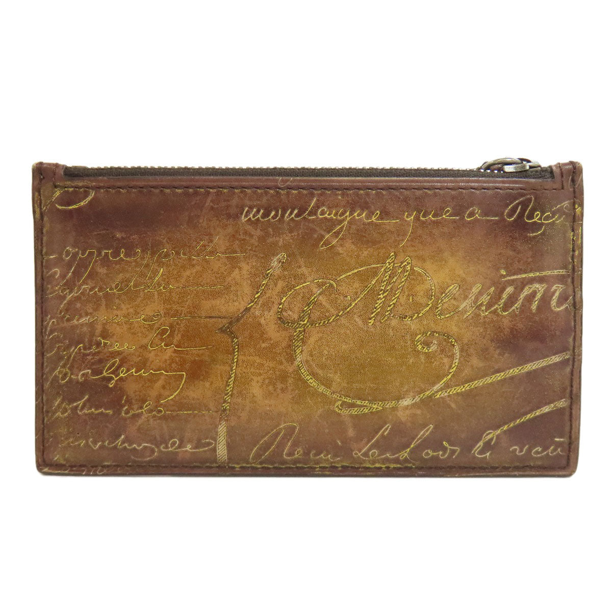 Berluti Calligraphy coin purse Leather Ladies [Used]