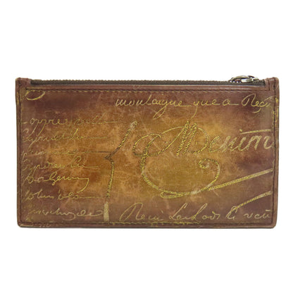 Berluti Calligraphy coin purse Leather Ladies [Used]