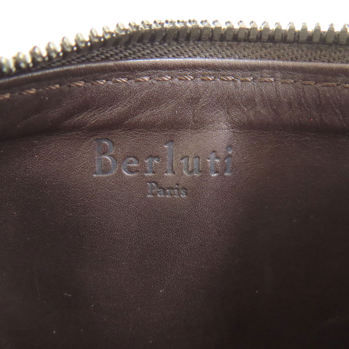 Berluti Calligraphy coin purse Leather Ladies [Used]