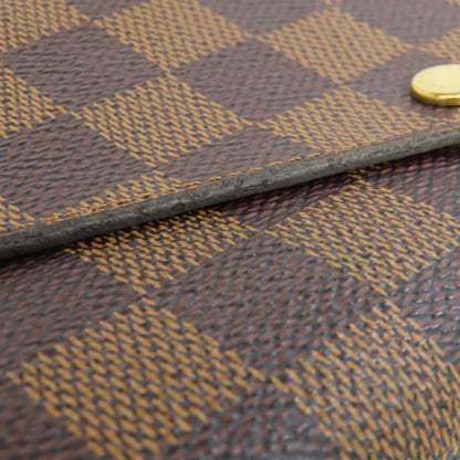 LOUIS VUITTON  N63209 Long wallet (with coin pocket) Portefeiulle Â· Sarah Damier canvas Ladies