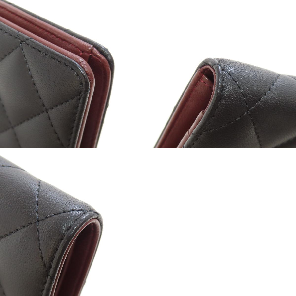 CHANEL Matelasse SilverHardware Long wallet (with coin pocket) Lambskin Ladies [Used]