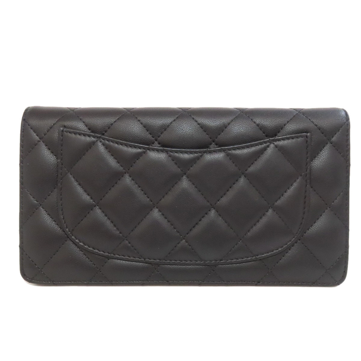 CHANEL   Long wallet (with coin pocket) Matelasse SilverHardware Lambskin Ladies