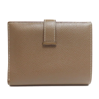 HERMES   Bifold Wallet with Coin Pocket Bearn Compact Etop GoldHardware Epsom Ladies