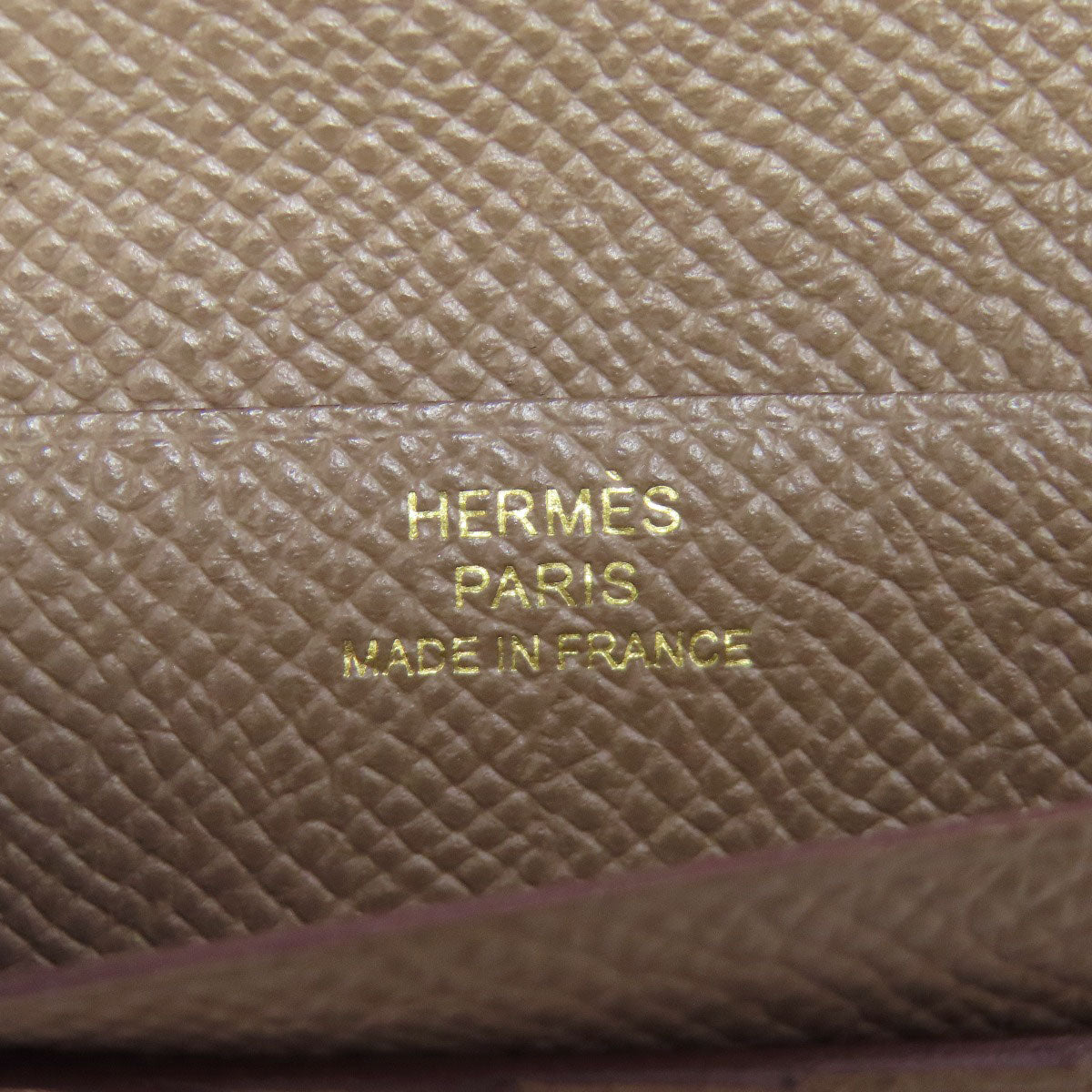 HERMES   Bifold Wallet with Coin Pocket Bearn Compact Etop GoldHardware Epsom Ladies