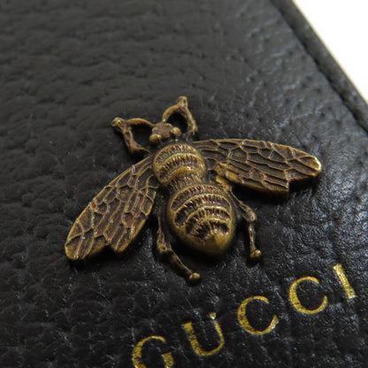 GUCCI  522915 Bifold Wallet with Coin Pocket Animalier Metal Bee Leather Ladies