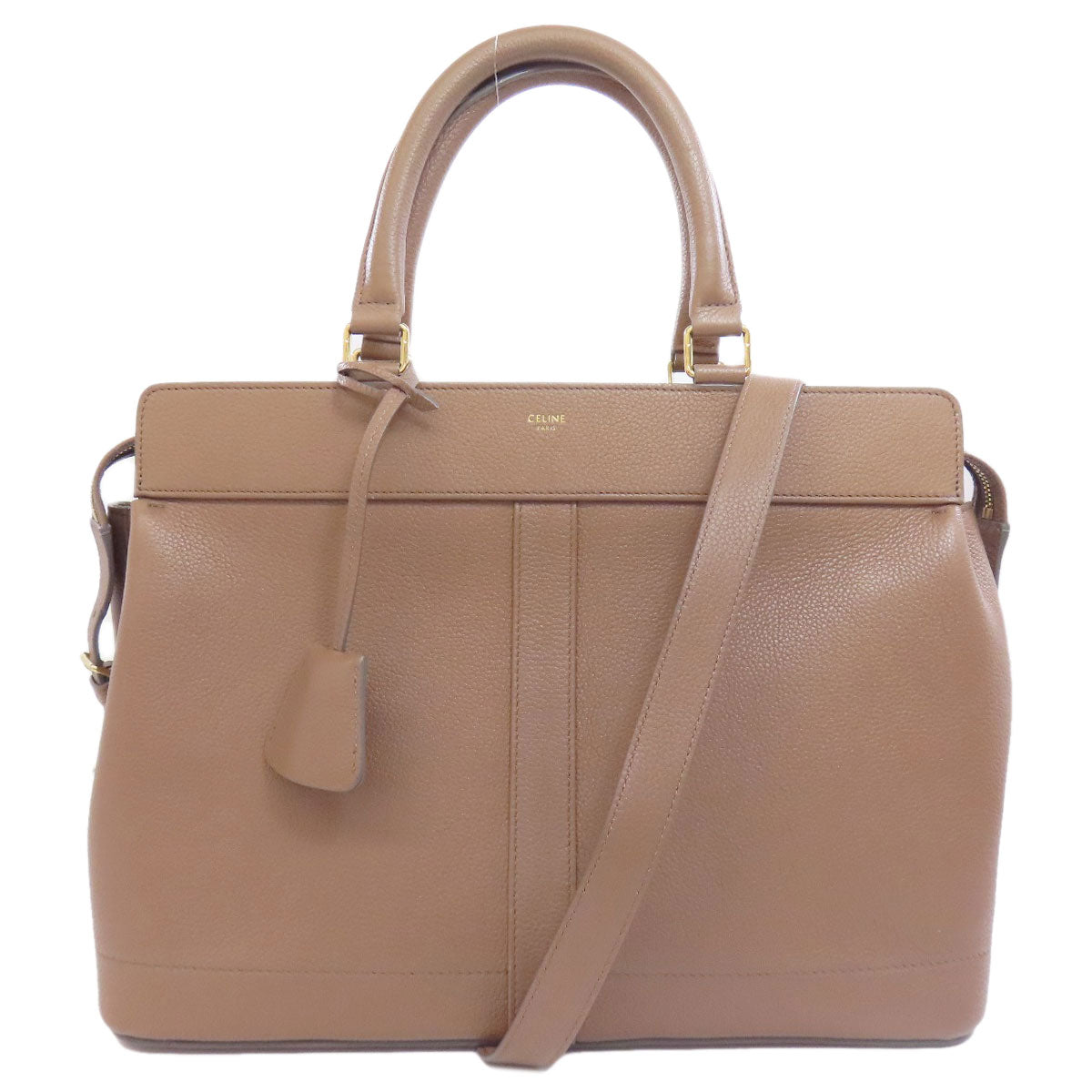 CELINE Cabas de France Medium 2WAY Tote Bag Leather Ladies [Used]