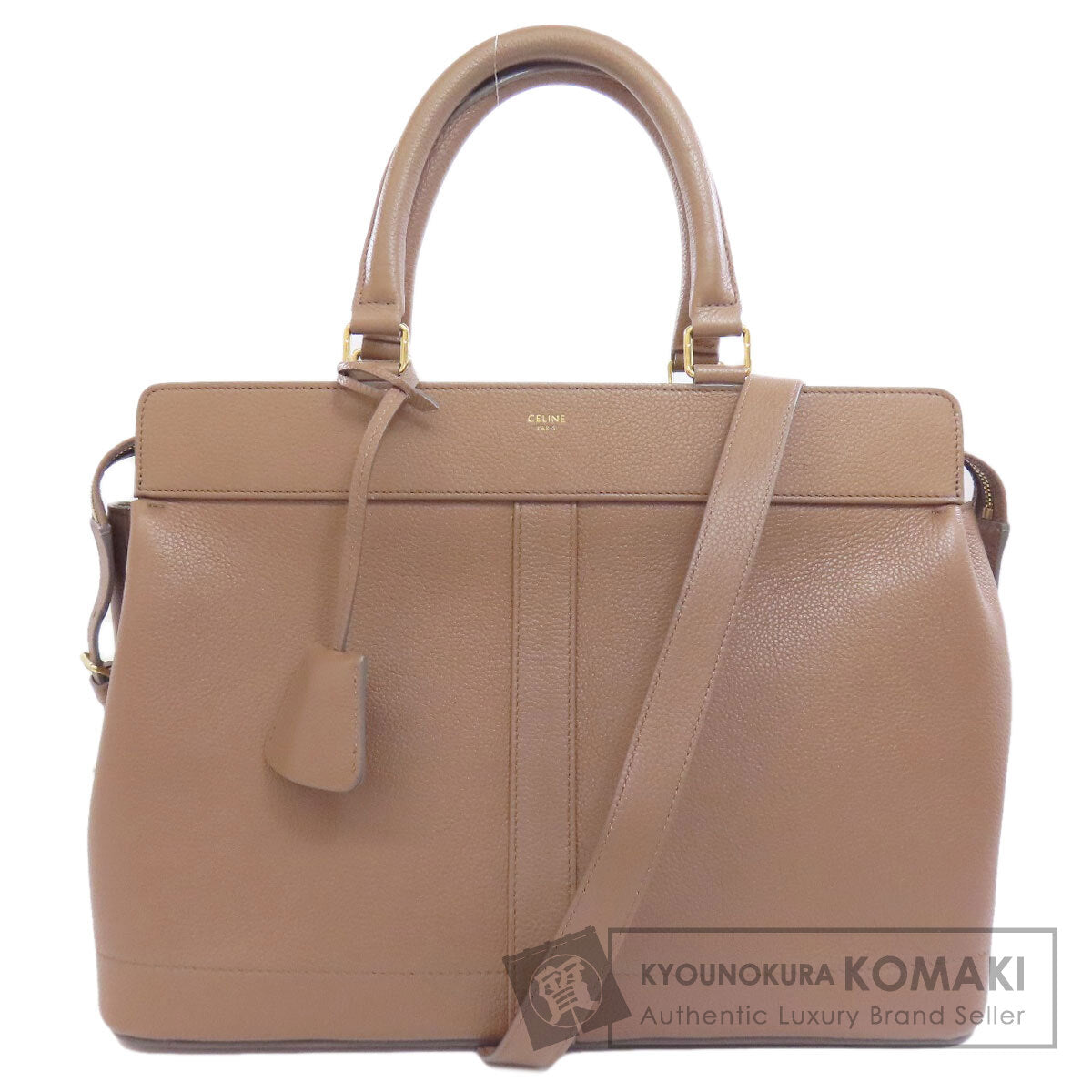 CELINE Cabas de France Medium 2WAY Tote Bag Leather Ladies [Used]