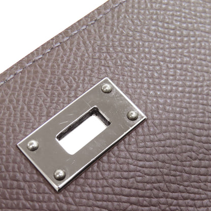 HERMES   Long wallet (with coin pocket) KellyToGo SilverHardware Epsom Ladies