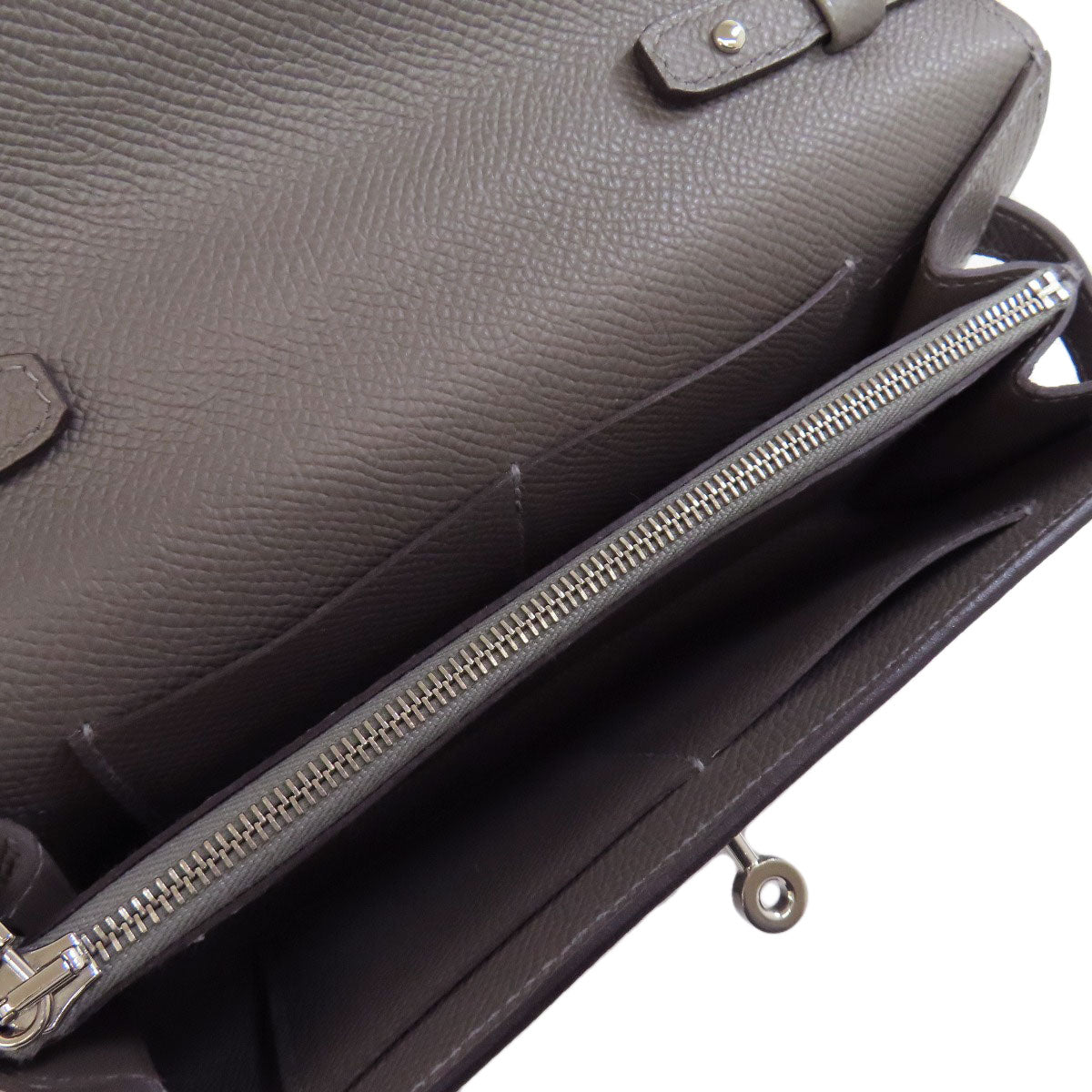 HERMES KellyToGo SilverHardware Long wallet (with coin pocket) Epsom Ladies [Used]
