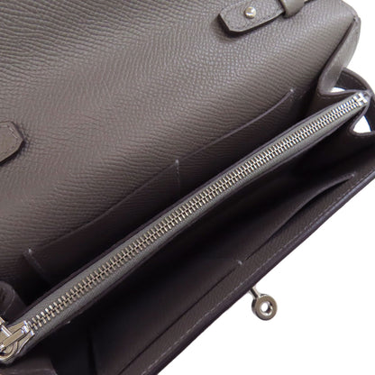 HERMES KellyToGo SilverHardware Long wallet (with coin pocket) Epsom Ladies [Used]