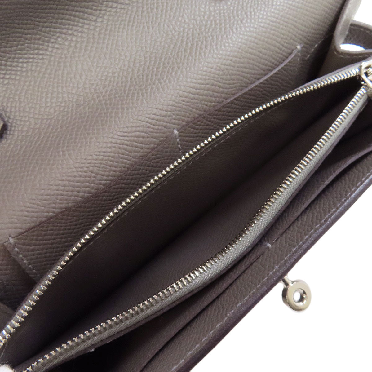 HERMES KellyToGo SilverHardware Long wallet (with coin pocket) Epsom Ladies [Used]