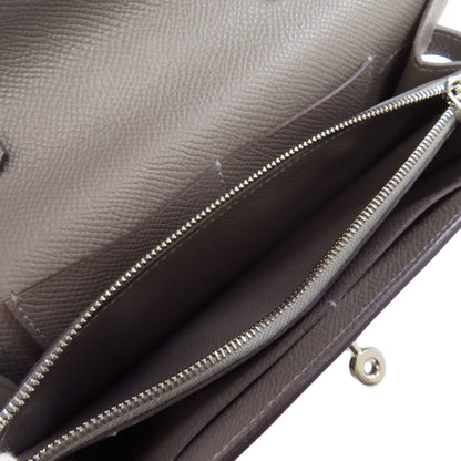 HERMES KellyToGo SilverHardware Long wallet (with coin pocket) Epsom Ladies [Used]