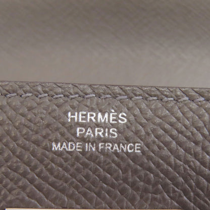 HERMES   Long wallet (with coin pocket) KellyToGo SilverHardware Epsom Ladies