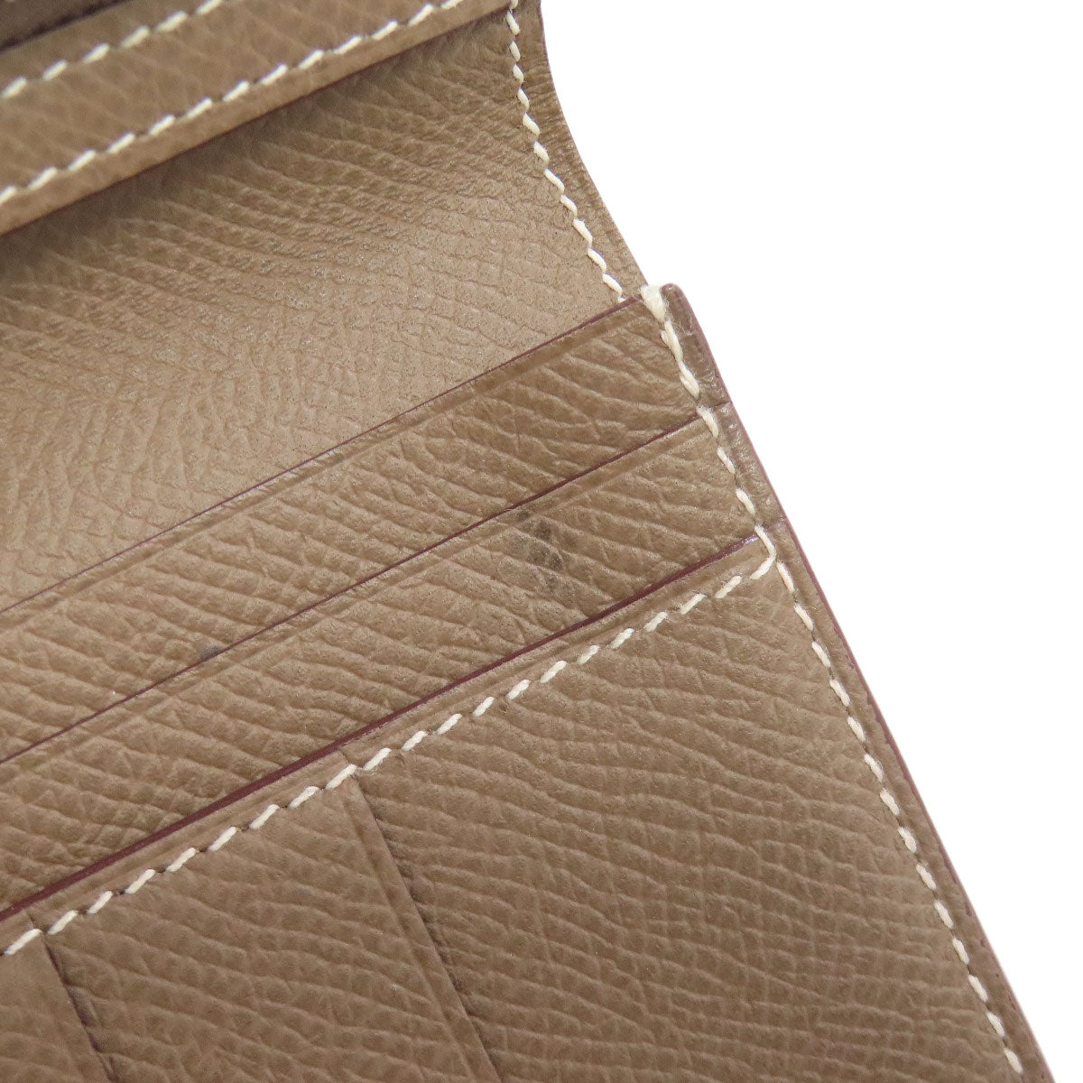 HERMES Bearn soufflet etope SilverHardware Long wallet (with coin pocket) Epsom Ladies [Used]