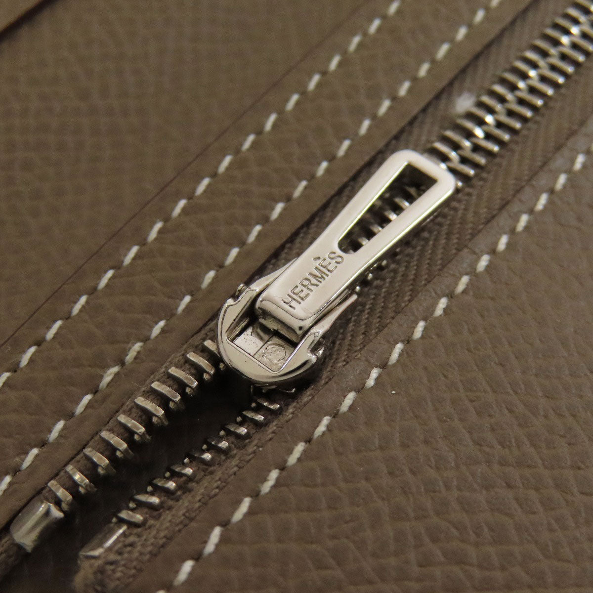 HERMES Bearn soufflet etope SilverHardware Long wallet (with coin pocket) Epsom Ladies [Used]