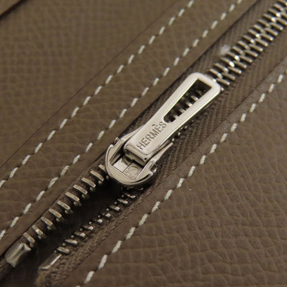 HERMES Bearn soufflet etope SilverHardware Long wallet (with coin pocket) Epsom Ladies [Used]