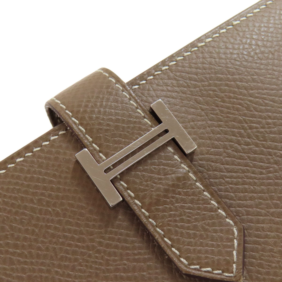 HERMES Bearn soufflet etope SilverHardware Long wallet (with coin pocket) Epsom Ladies [Used]