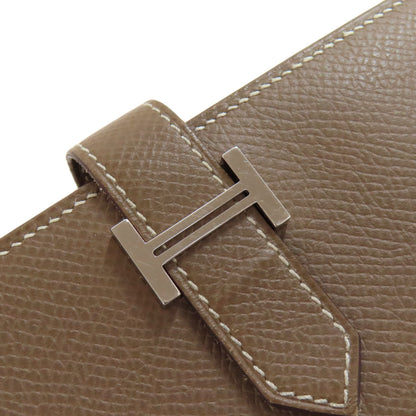 HERMES Bearn soufflet etope SilverHardware Long wallet (with coin pocket) Epsom Ladies [Used]