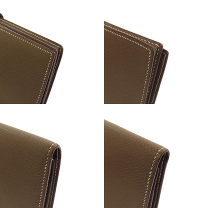 HERMES Bearn soufflet etope SilverHardware Long wallet (with coin pocket) Epsom Ladies [Used]