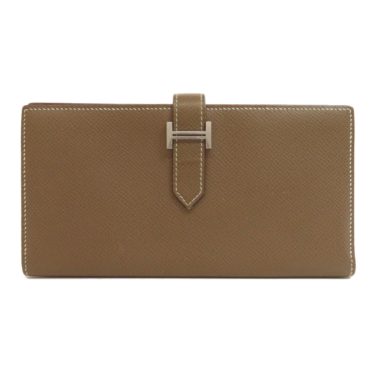 HERMES Bearn soufflet etope SilverHardware Long wallet (with coin pocket) Epsom Ladies [Used]