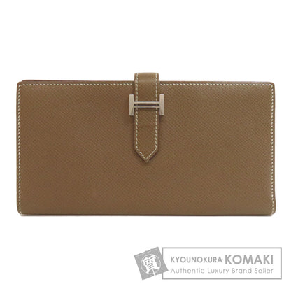 HERMES Bearn soufflet etope SilverHardware Long wallet (with coin pocket) Epsom Ladies [Used]