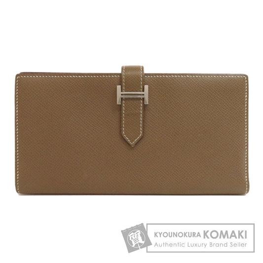 HERMES Bearn soufflet etope SilverHardware Long wallet (with coin pocket) Epsom Ladies [Used]